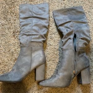 Just Fab Grey Mid Calf Boots W9